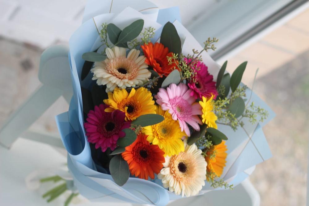 Букет цветов из: Герберы в Побединском