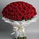 Букет 101 Красная роза Блэк Мэджик в Побединском