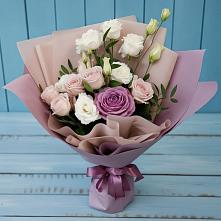Букет цветов из:  Розы и Лизиантусы в Побединском