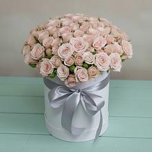 Цветочная композиция из Розы в шляпной коробке #REPLACE_PRED# Побединском