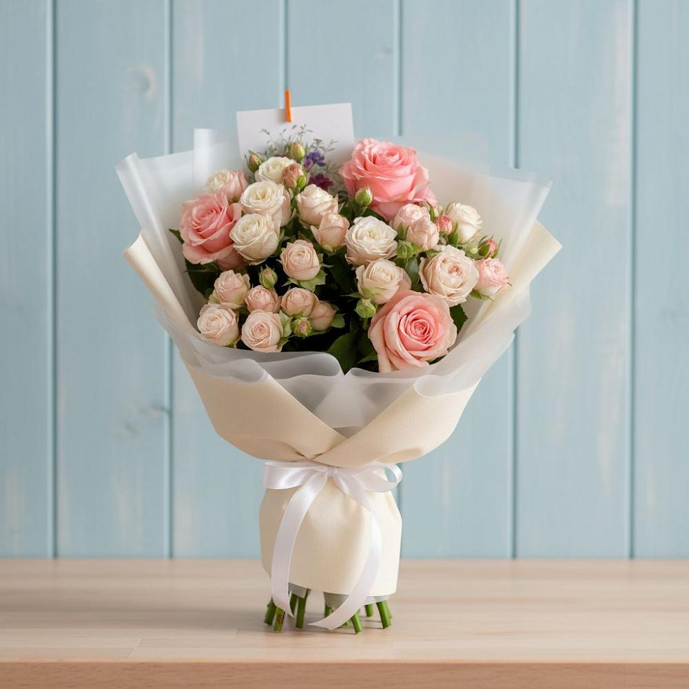 Букет цветов из: Розы в Побединском