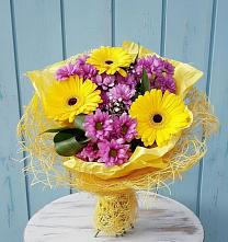 Букет цветов из:  Хризантемы и Герберы в Побединском