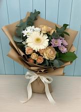 Букет цветов из:  Герберы и Хризантемы в Побединском