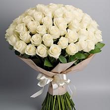 Букет 101 беля роза Белоснежка в Побединском