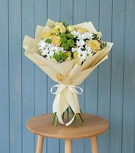 Букет цветов из:  Хризантемы и Розы #REPLACE_PRED# Побединском