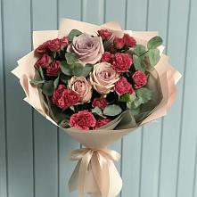 Букет цветов из:  Гвоздики и Розы в Побединском