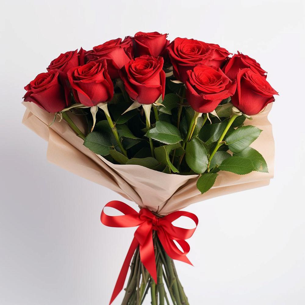 Букет 11 Красных роз Эдлесс Лав в Побединском